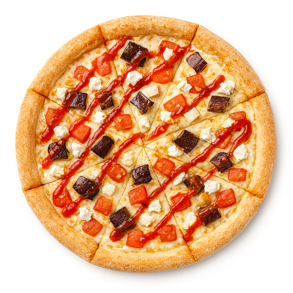 Пицца с хрустящими баклажанами